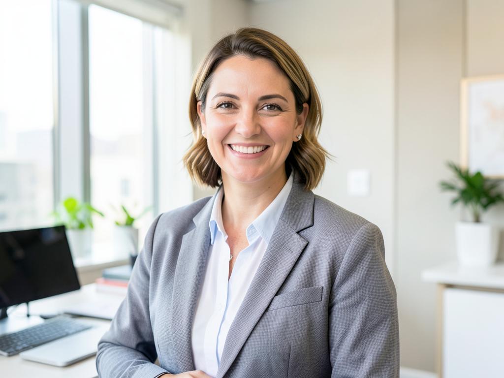 Homesight loan advisor in her office